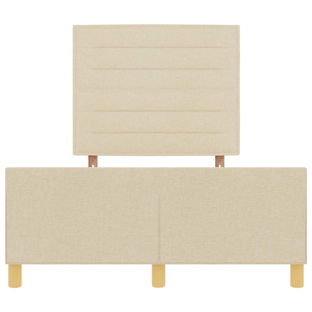 Cadre de lit avec tête de lit Crème 120 x 190 cm tissu - XIOS