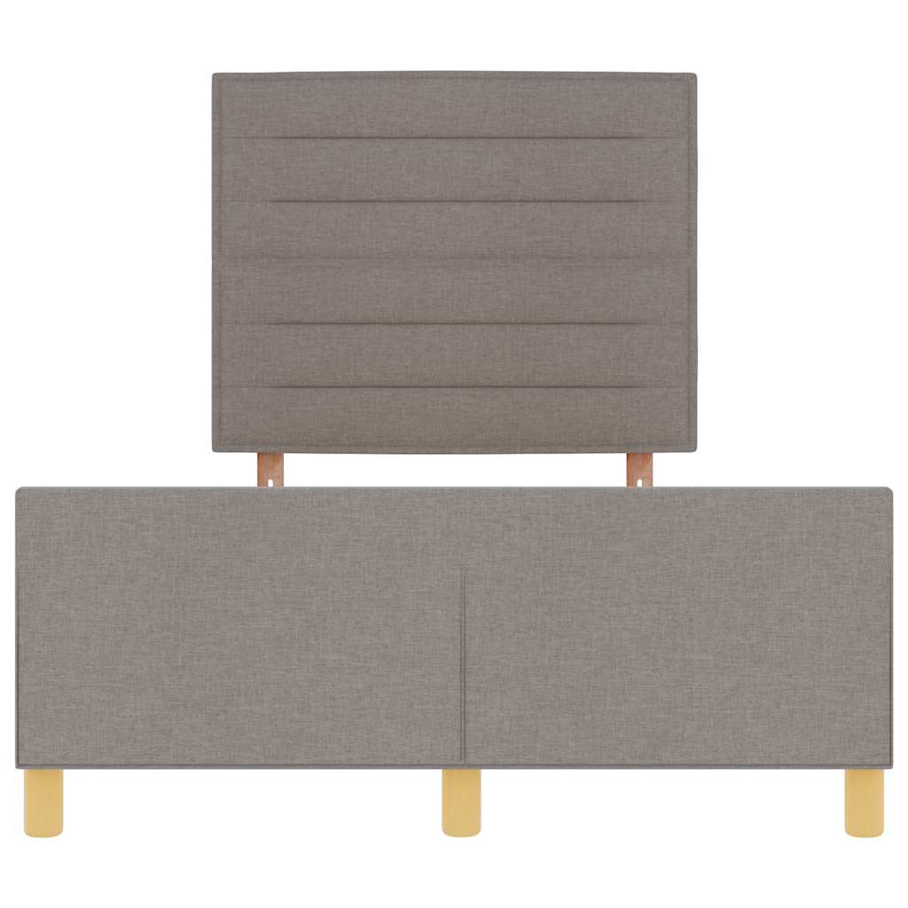 Cadre de lit avec tête de lit Taupe 120 x 200 cm tissu - XIOS