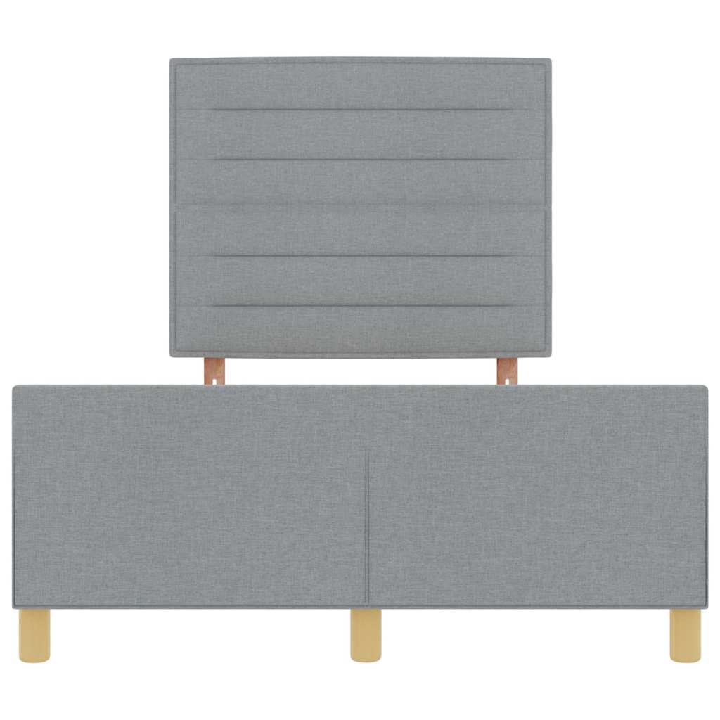 Cadre de lit avec tête de lit Gris clair 140 x 190 cm tissu - XIOS