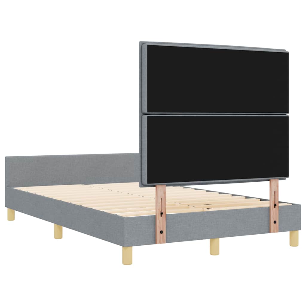 Cadre de lit avec tête de lit Gris clair 140 x 200 cm tissu - XIOS