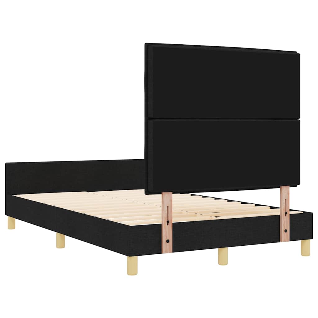Cadre de lit avec tête de lit Noir 160 x 200 cm tissu - XIOS
