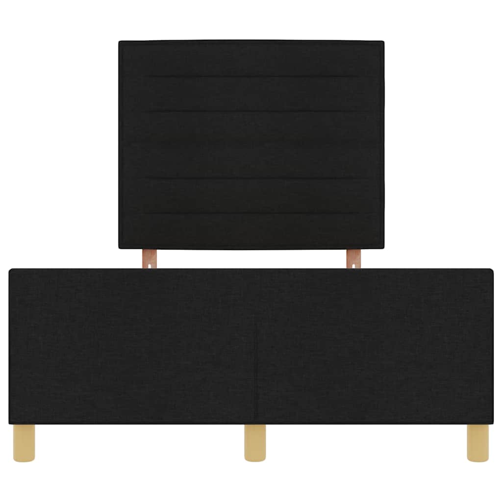 Cadre de lit avec tête de lit Noir 160 x 200 cm tissu - XIOS