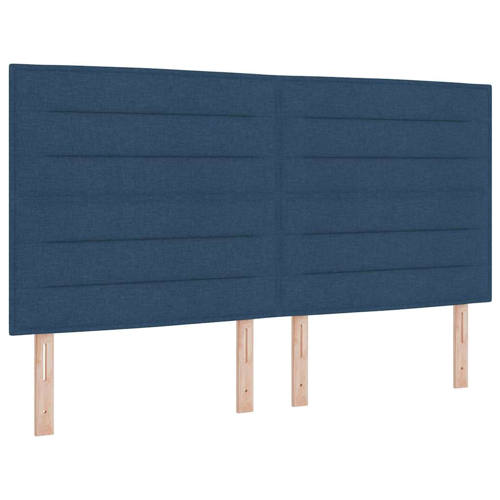 Cadre de lit avec tête de lit Bleu 180 x 200 cm tissu - XIOS