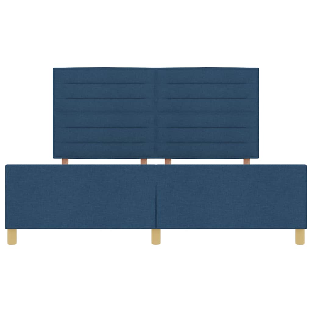 Cadre de lit avec tête de lit Bleu 180 x 200 cm tissu - XIOS