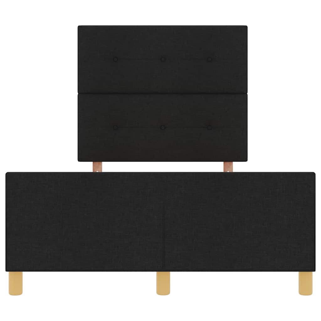 Cadre de lit avec tête de lit Noir 120 x 190 cm tissu - XIOS