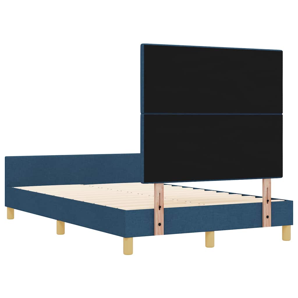 Cadre de lit avec tête de lit Bleu 120 x 190 cm tissu - XIOS