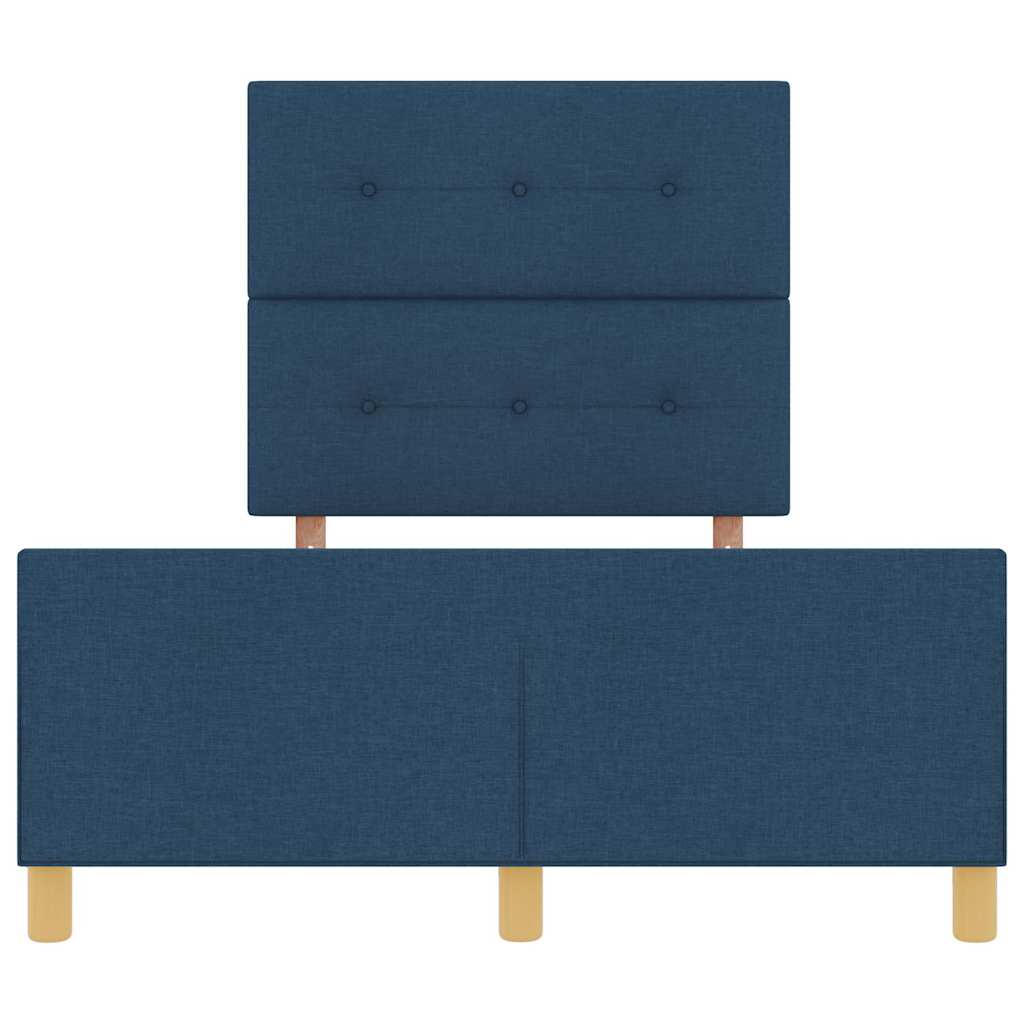Cadre de lit avec tête de lit Bleu 120 x 190 cm tissu - XIOS