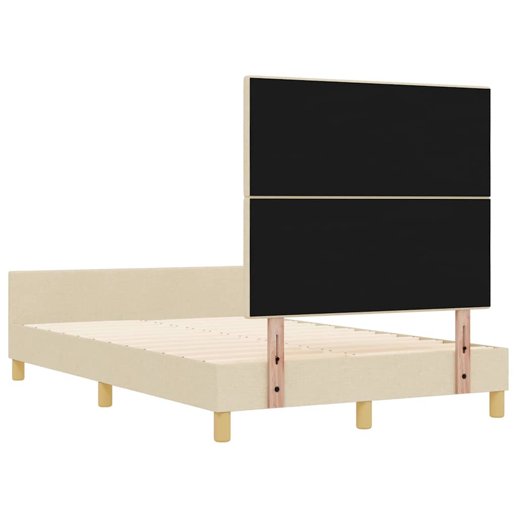 Cadre de lit avec tête de lit Crème 120 x 200 cm tissu - XIOS