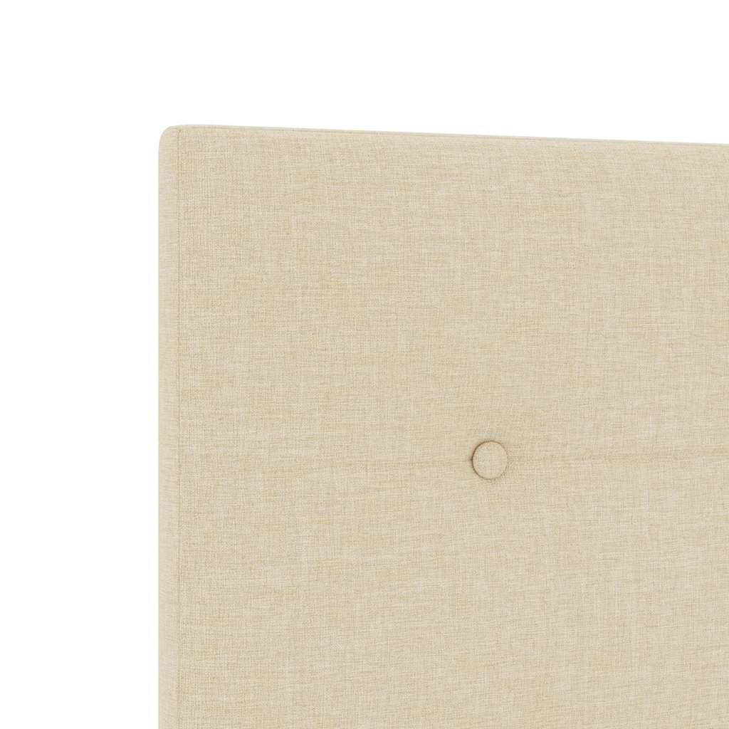 Cadre de lit avec tête de lit Crème 140 x 190 cm tissu - XIOS