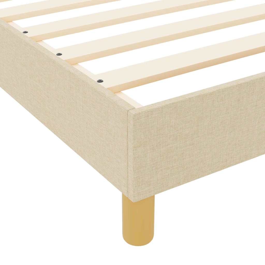 Cadre de lit avec tête de lit Crème 140 x 190 cm tissu - XIOS