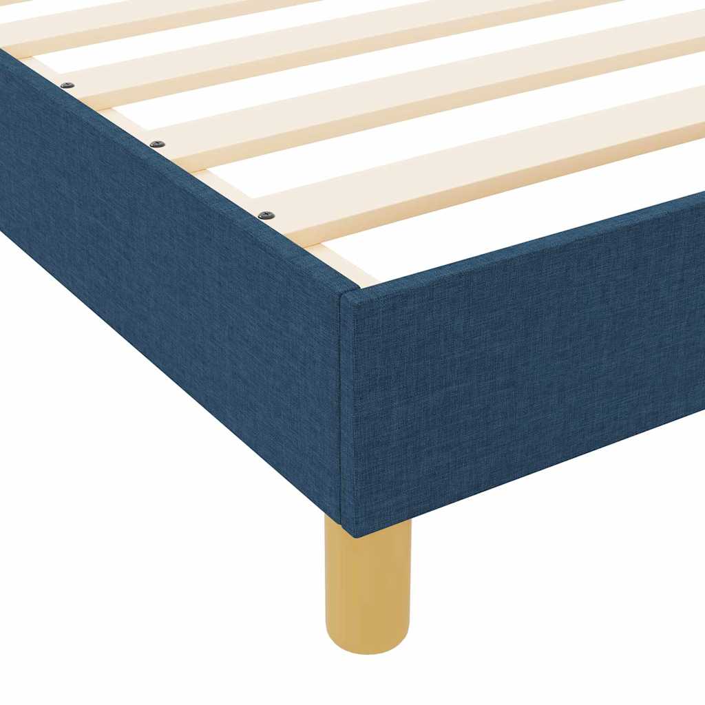 Cadre de lit avec tête de lit Bleu 140 x 190 cm tissu - XIOS
