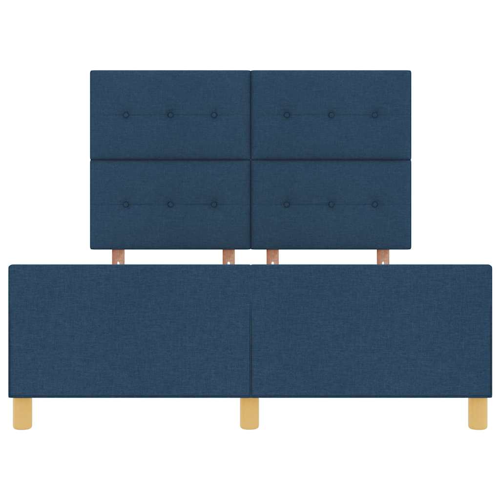 Cadre de lit avec tête de lit Bleu 140 x 190 cm tissu - XIOS