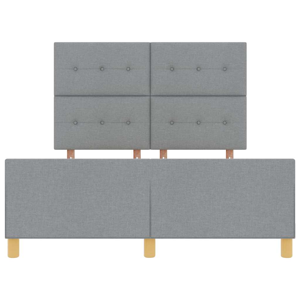 Cadre de lit avec tête de lit Gris clair 140 x 200 cm tissu - XIOS