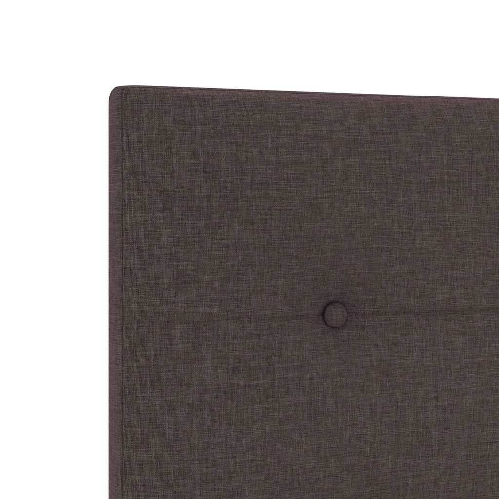 Cadre de lit avec tête de lit Marron foncé 140 x 200 cm tissu - XIOS