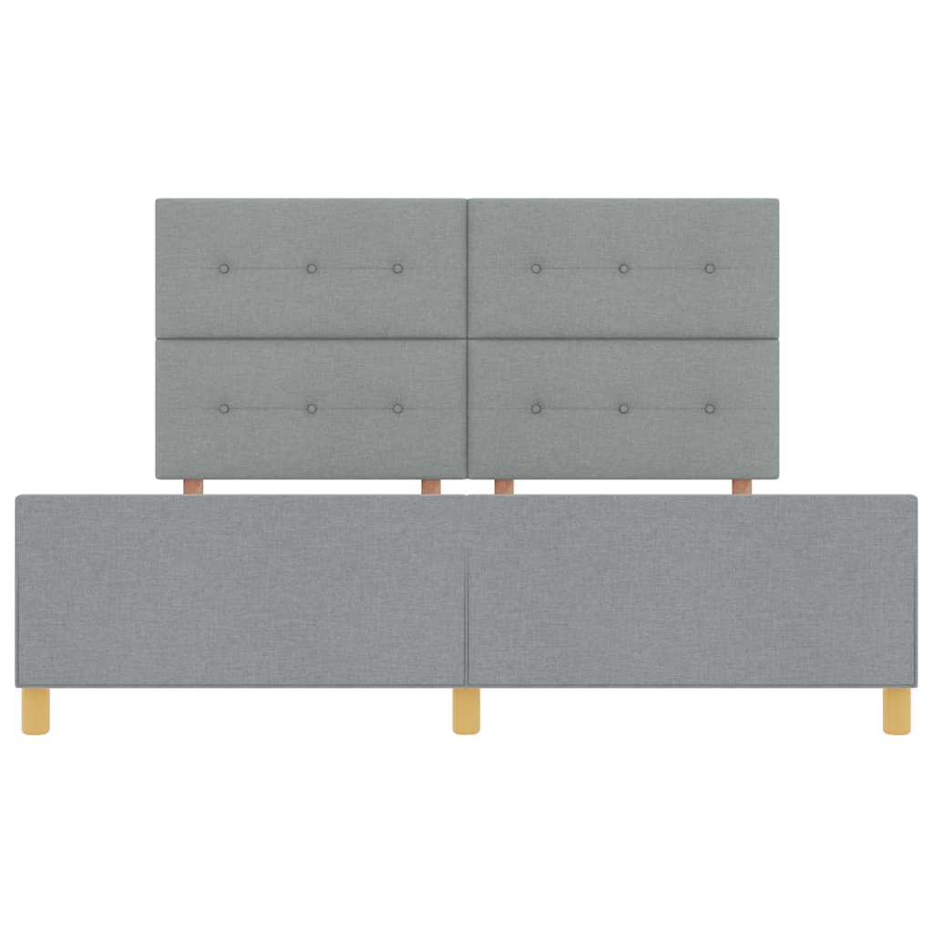Cadre de lit avec tête de lit Gris clair 180 x 200 cm tissu - XIOS