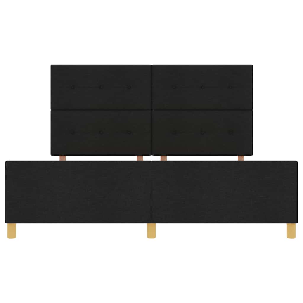 Cadre de lit avec tête de lit Noir 180 x 200 cm tissu - XIOS