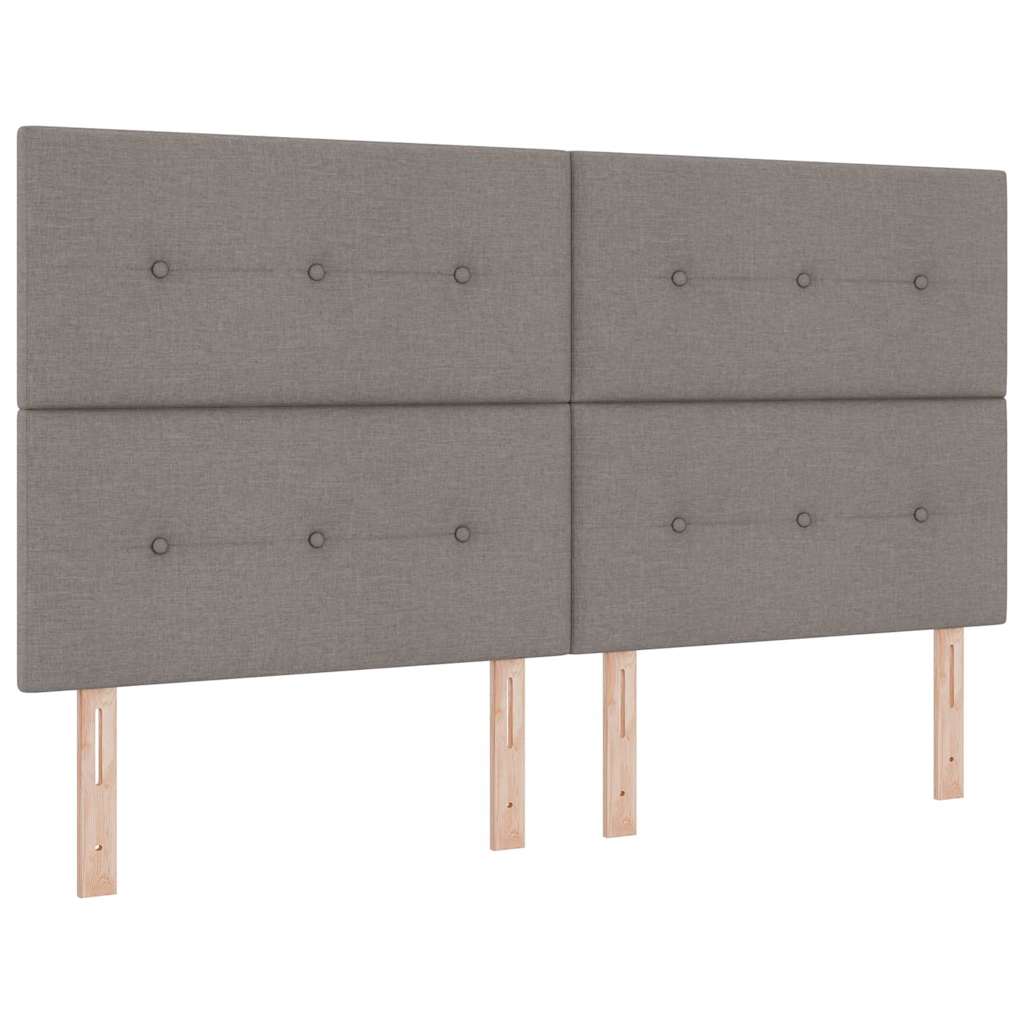 Cadre de lit avec tête de lit Taupe 180 x 200 cm tissu - XIOS