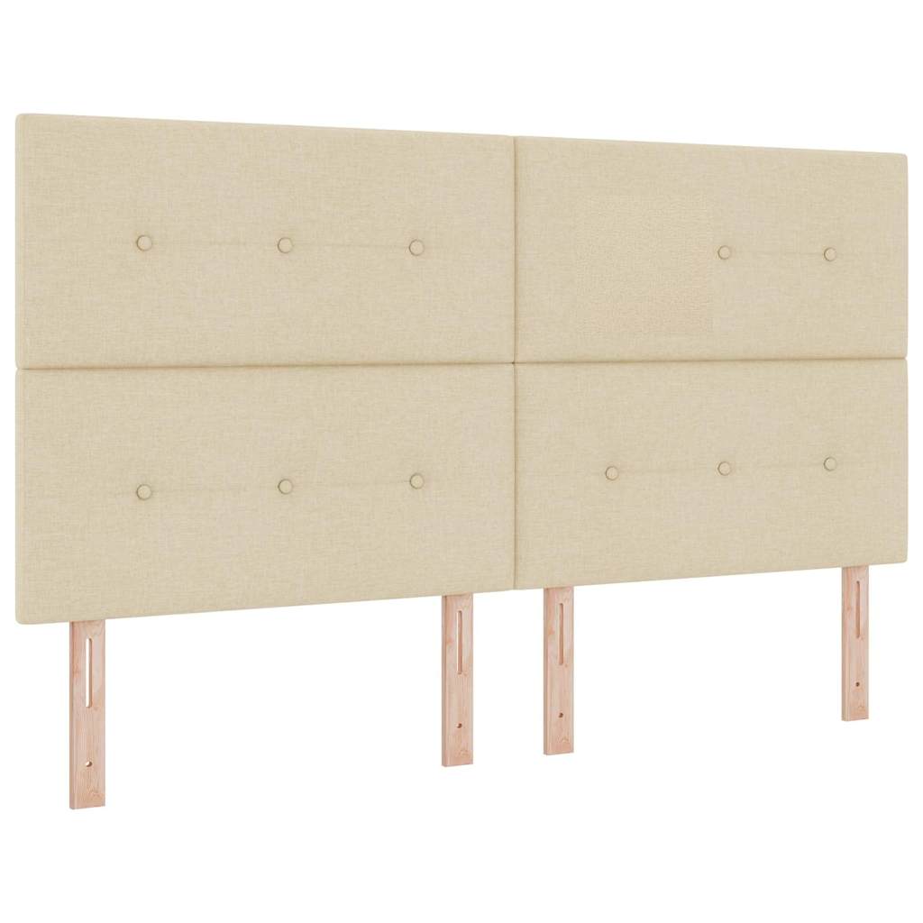 Cadre de lit avec tête de lit Crème 180 x 200 cm tissu - XIOS