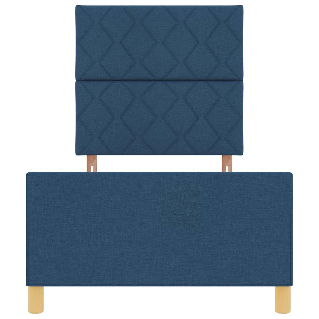 Cadre de lit avec tête de lit Bleu 100 x 200 cm tissu - XIOS
