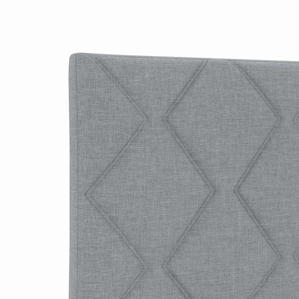Cadre de lit avec tête de lit Gris clair 120 x 190 cm tissu - XIOS
