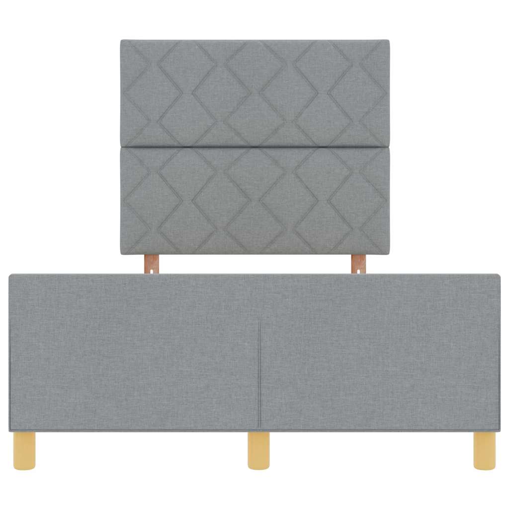 Cadre de lit avec tête de lit Gris clair 120 x 190 cm tissu - XIOS