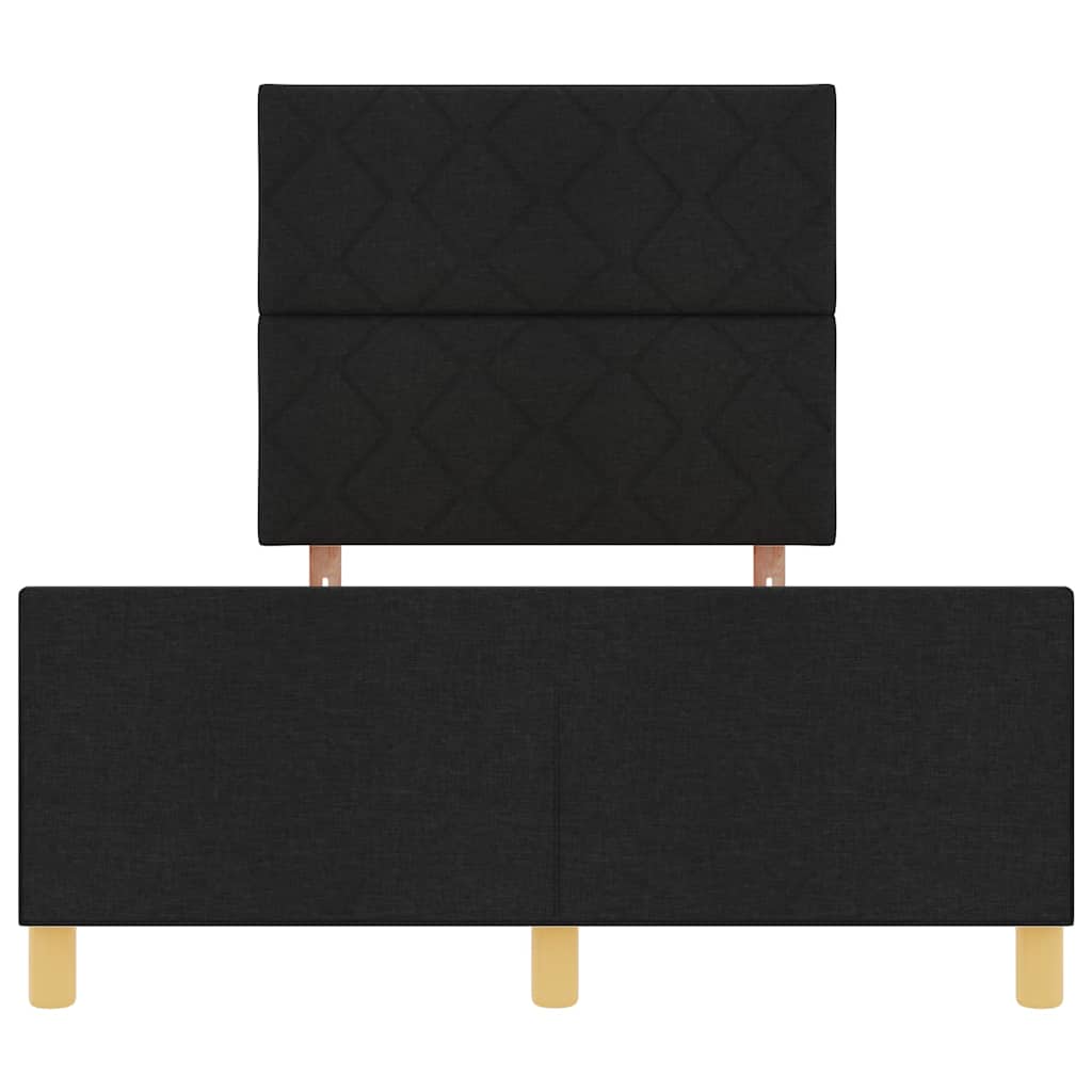Cadre de lit avec tête de lit Noir 120 x 190 cm tissu - XIOS