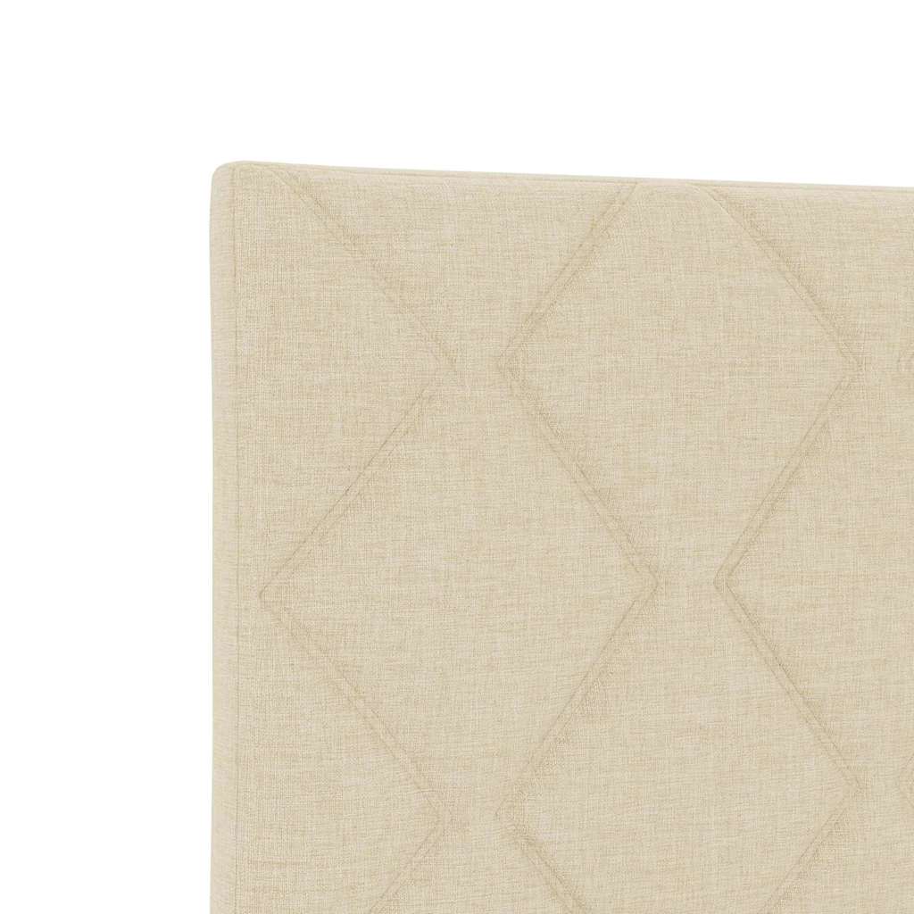 Cadre de lit avec tête de lit Crème 120 x 190 cm tissu - XIOS