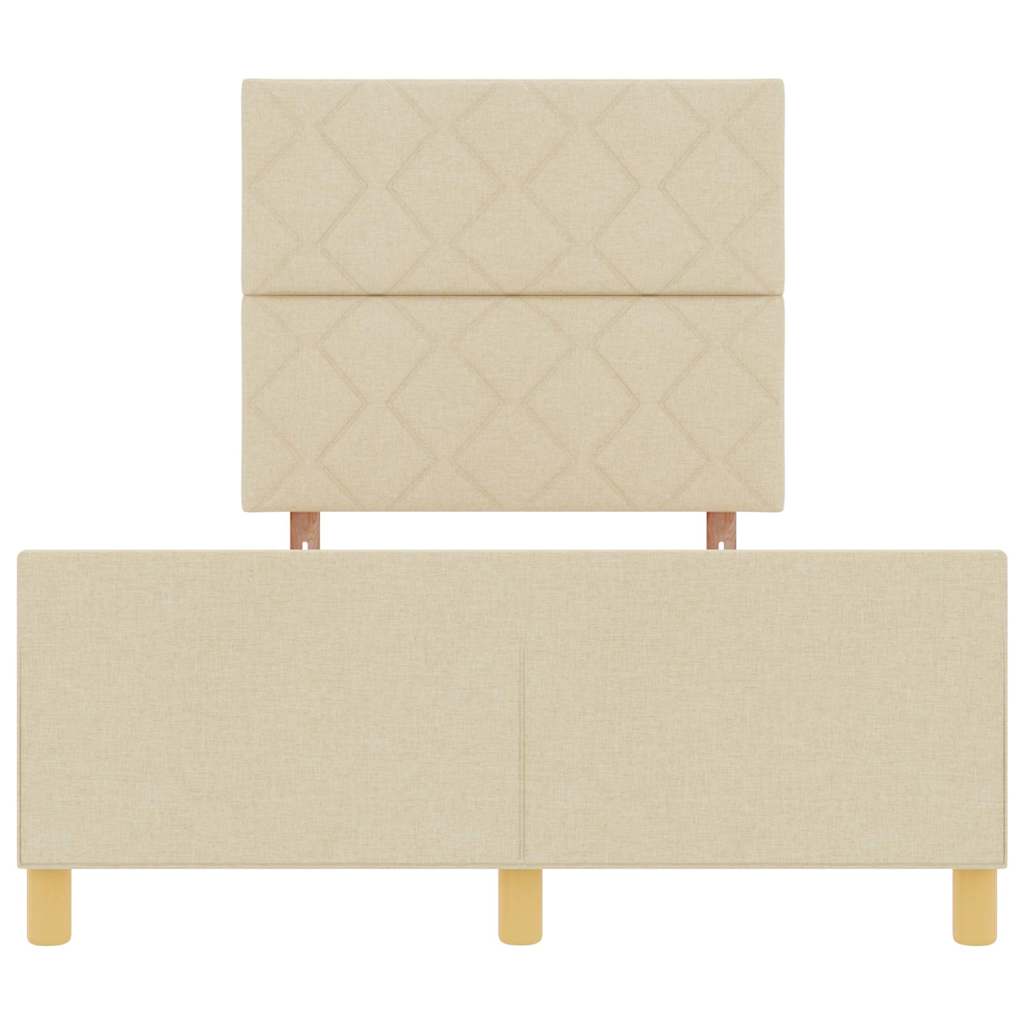 Cadre de lit avec tête de lit Crème 120 x 190 cm tissu - XIOS