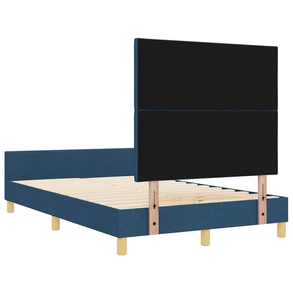 Cadre de lit avec tête de lit Bleu 120 x 190 cm tissu - XIOS