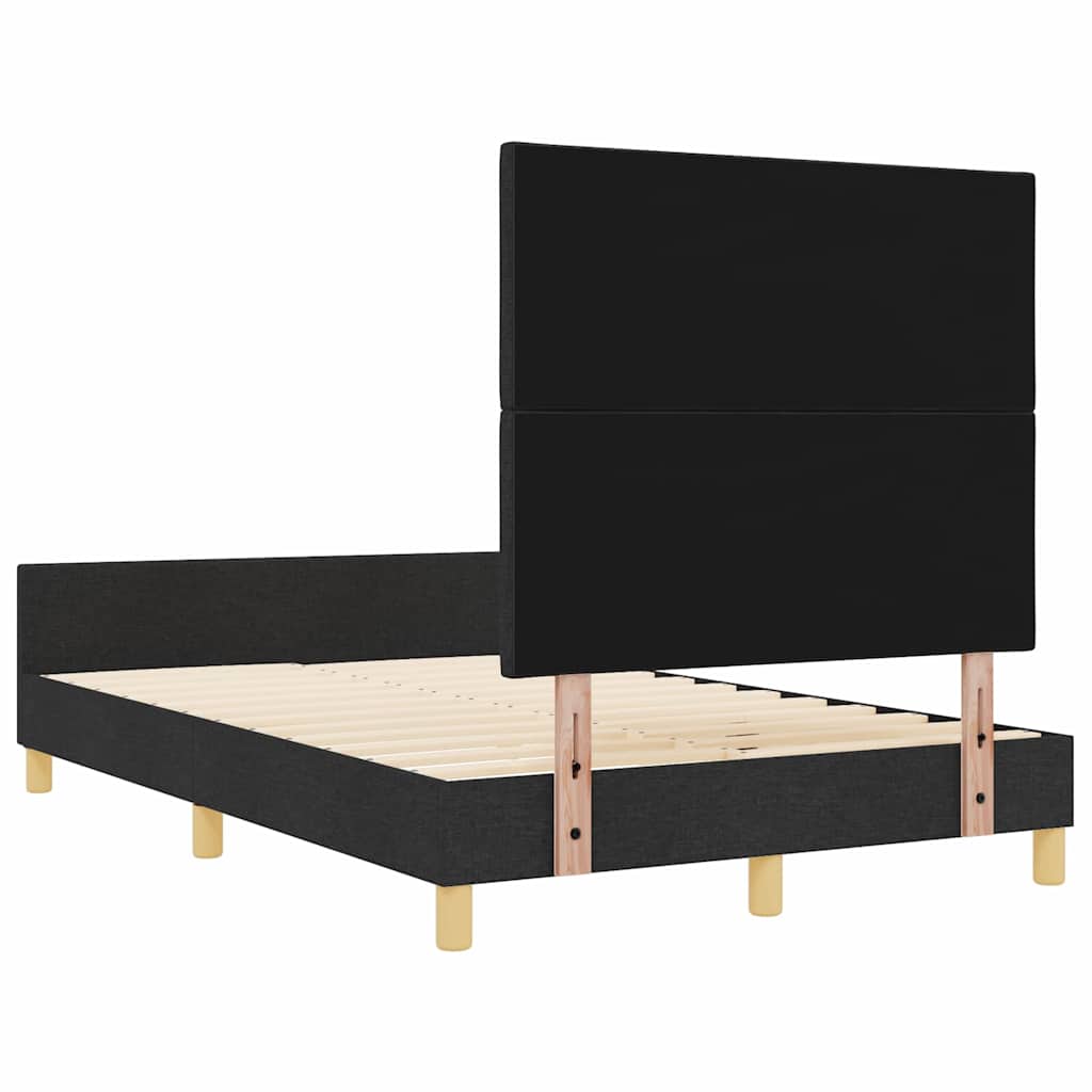 Cadre de lit avec tête de lit Noir 120 x 200 cm tissu - XIOS