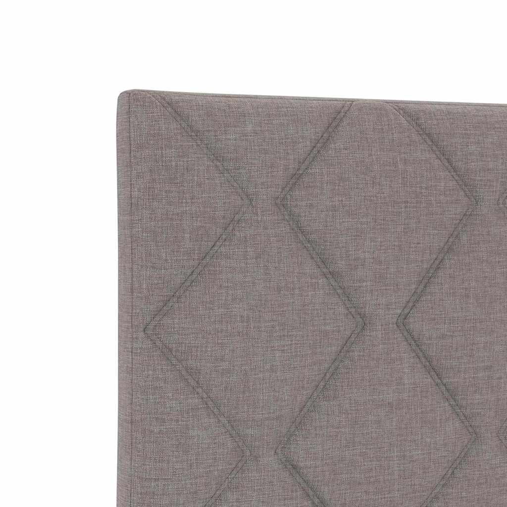 Cadre de lit avec tête de lit Taupe 200 x 200 cm tissu