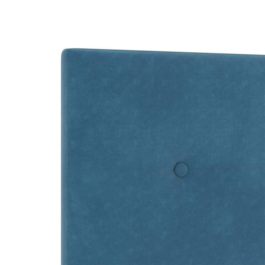 Lit à ressorts avec tête de lit Bleu foncé 200 x 200 cm Velours - XIOS
