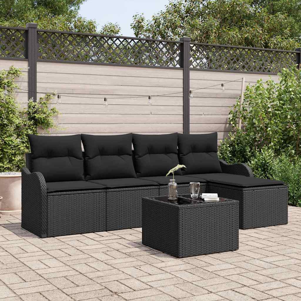 Ensemble de canapé de jardin 6 pcs Beige Poly rotin - XIOS