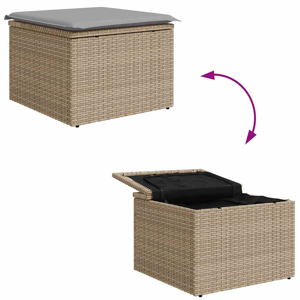 Ensemble de canapé de jardin 6 pcs Beige et Gris clair - XIOS