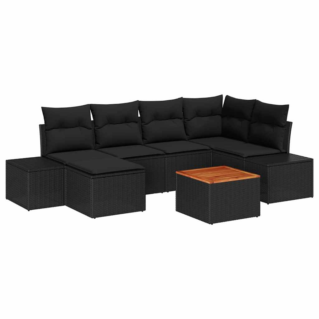 Ensemble de canapé de jardin 7 pcs Noir - XIOS