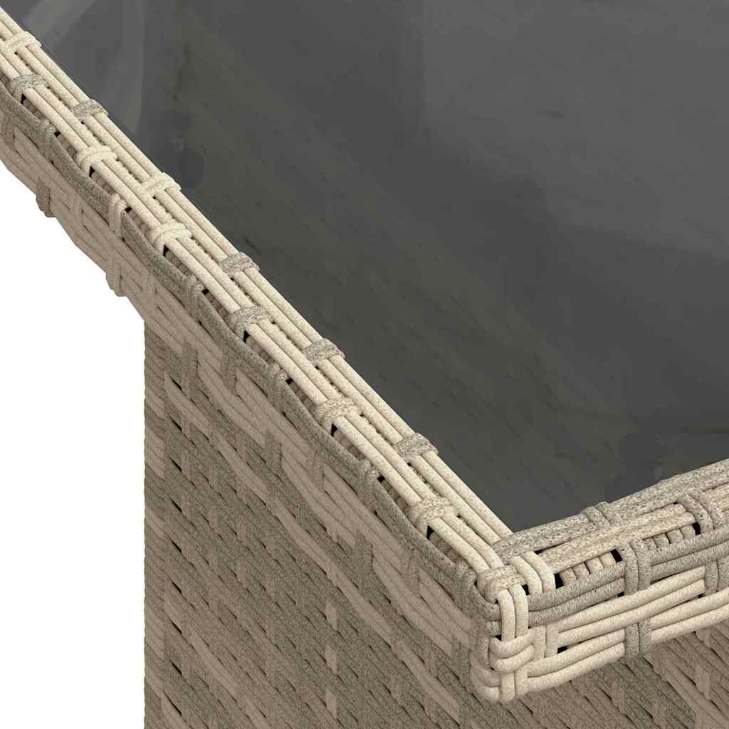 Ensemble de canapé de jardin 6 pcs Gris clair Poly rotin