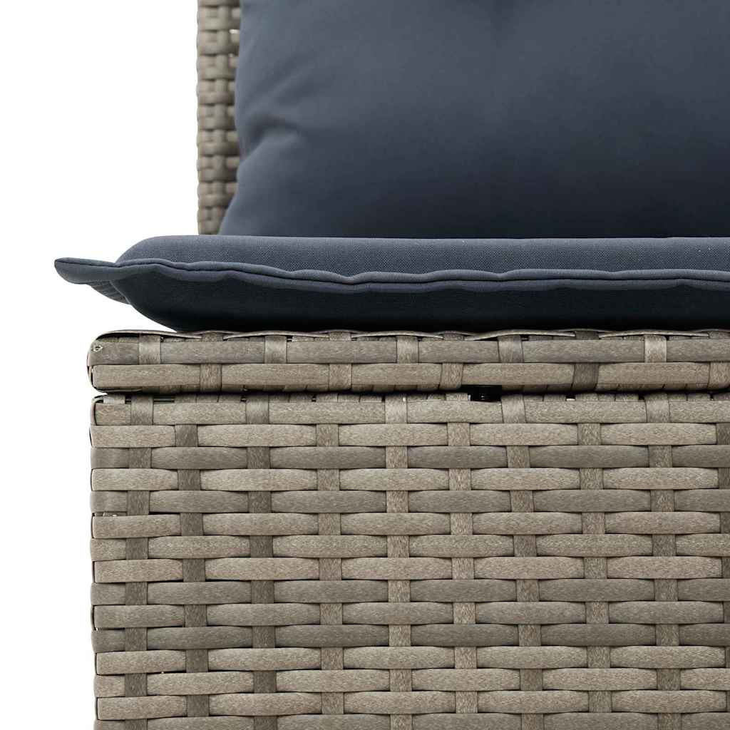 Ensemble de canapé de jardin 7 pcs Gris Poly rotin - XIOS