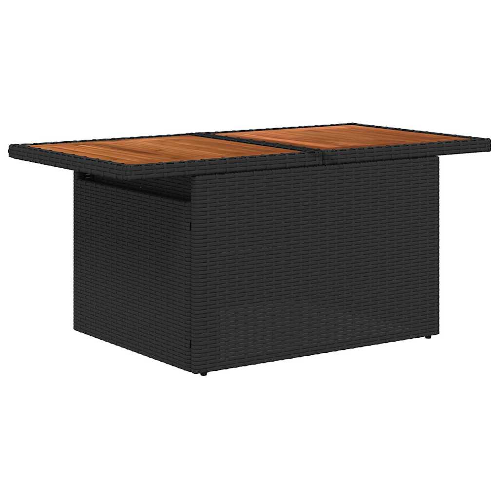 Ensemble de canapé de jardin 6 pcs Noir Poly rotin - XIOS