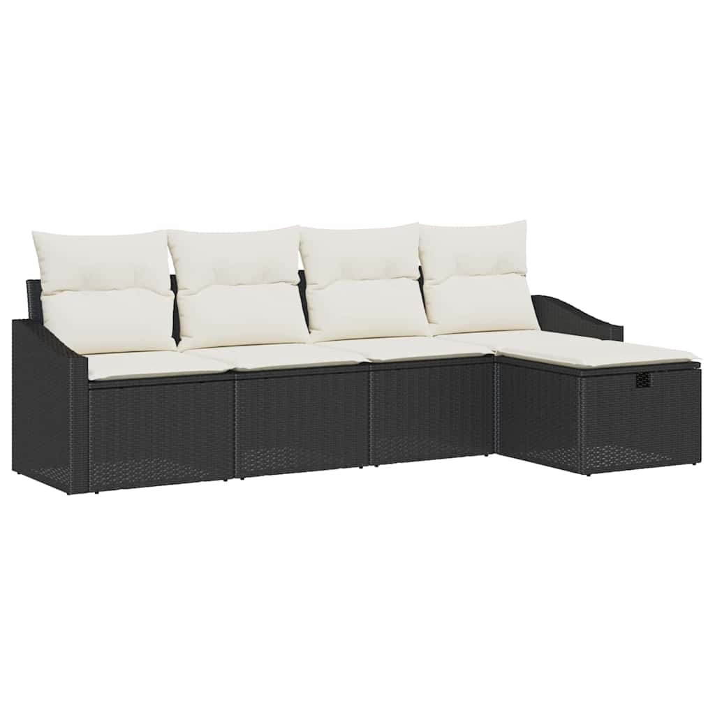 Ensemble de Canapés avec coussin avec stockage Noir polyrotin - XIOS