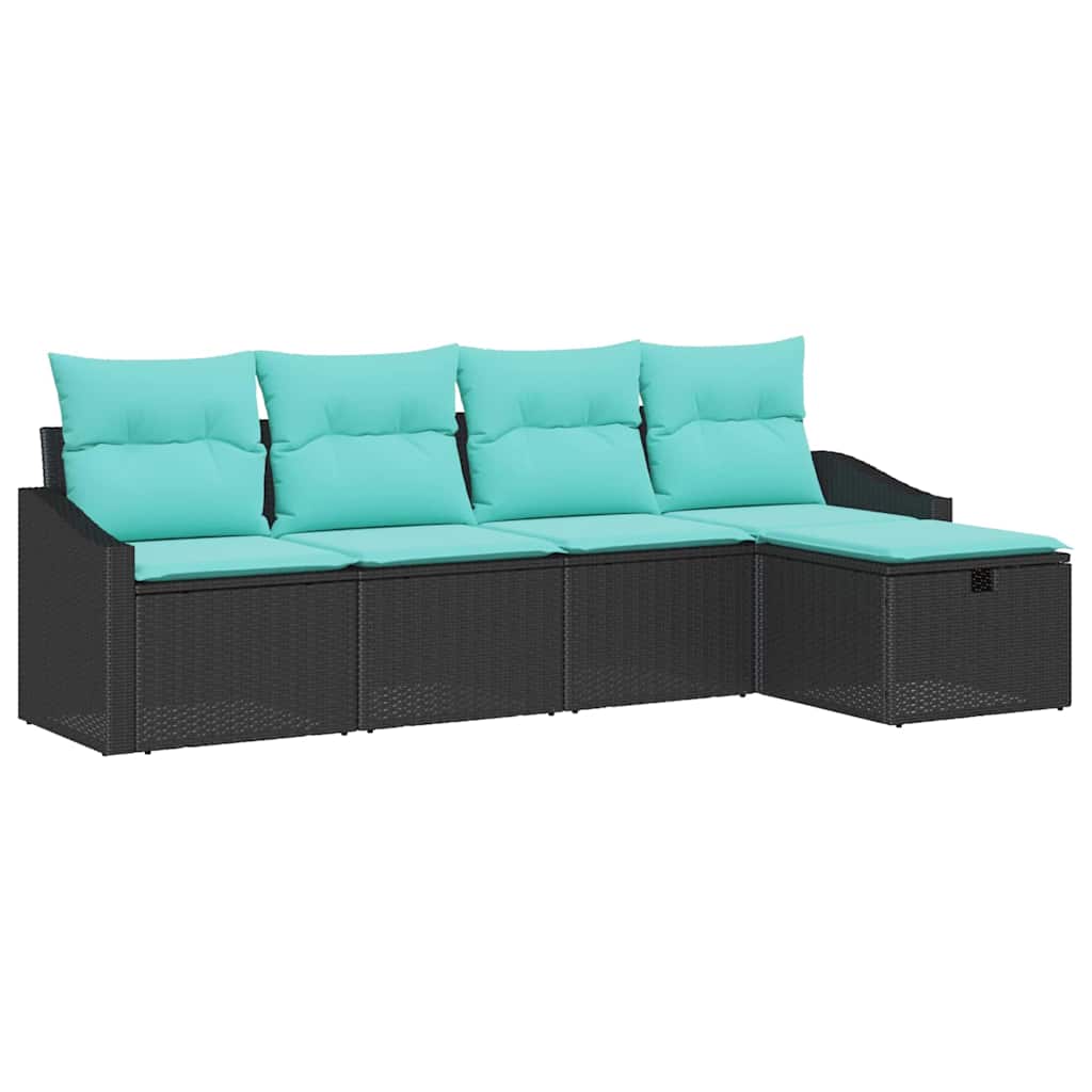 Ensemble de Canapés avec coussin avec stockage Noir polyrotin - XIOS