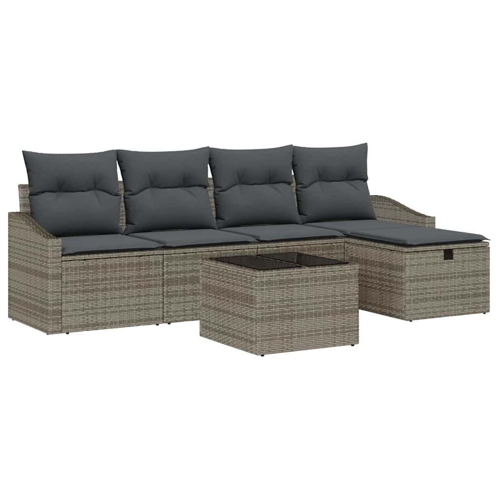 Ensemble de Canapés avec coussin avec stockage Gris polyrotin - XIOS