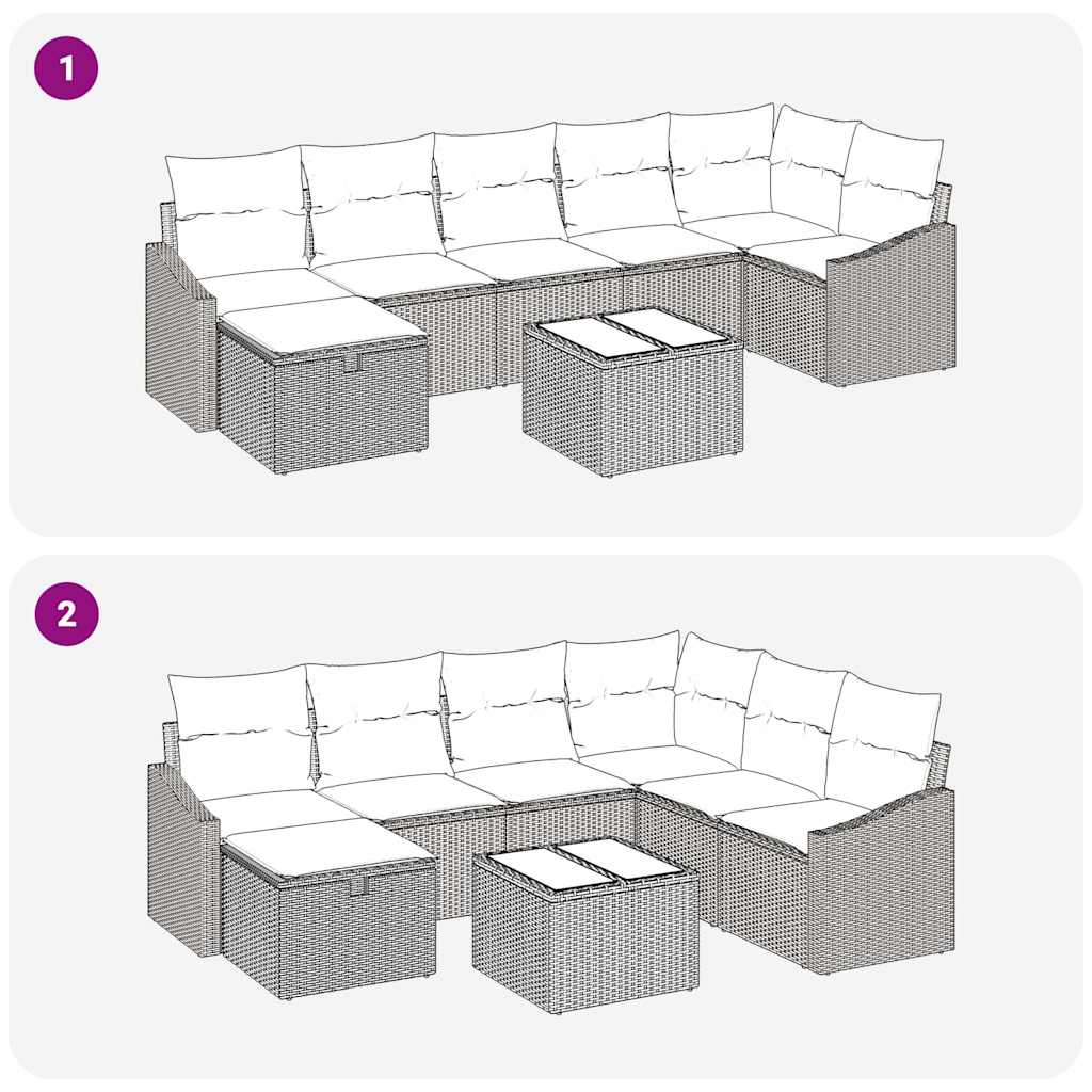 Ensemble de Canapés avec coussin avec stockage Gris polyrotin - XIOS