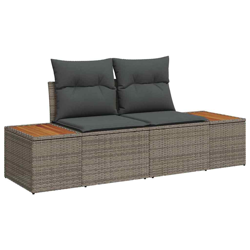 Ensemble de canapé de jardin avec coussin 6 pcs Gris polyrotin - XIOS