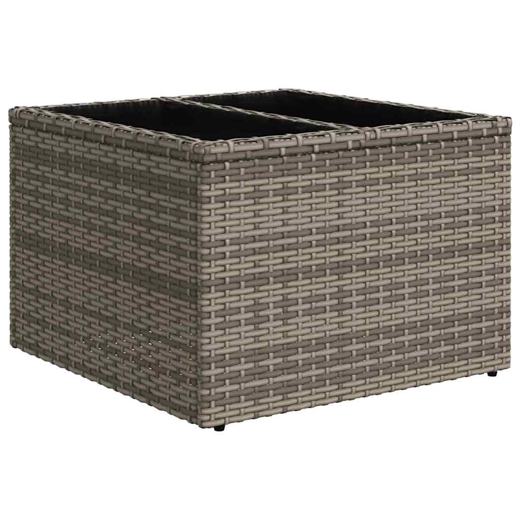 Ensemble de canapé de jardin avec coussin 9 pcs Gris Poly rotin - XIOS