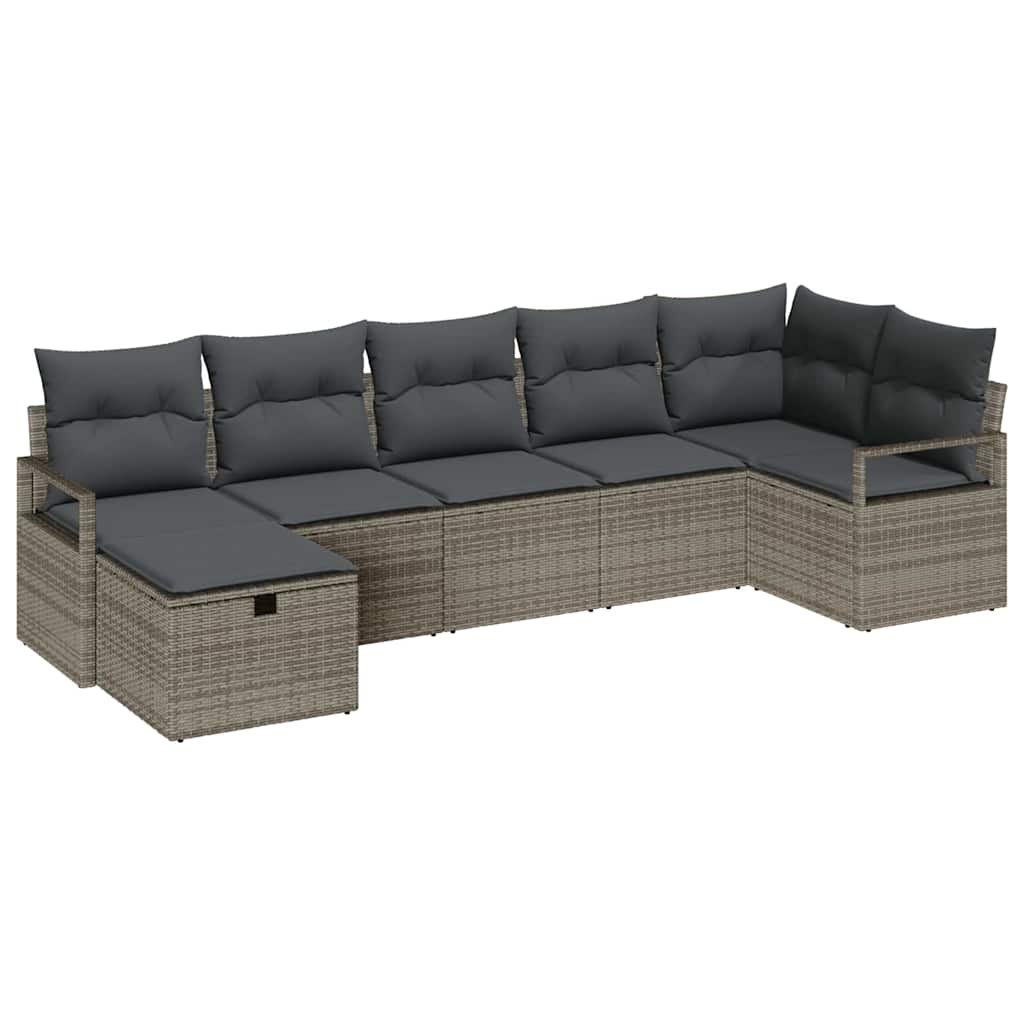 Ensemble de Canapés avec coussin 5 pcs polyrotin - XIOS