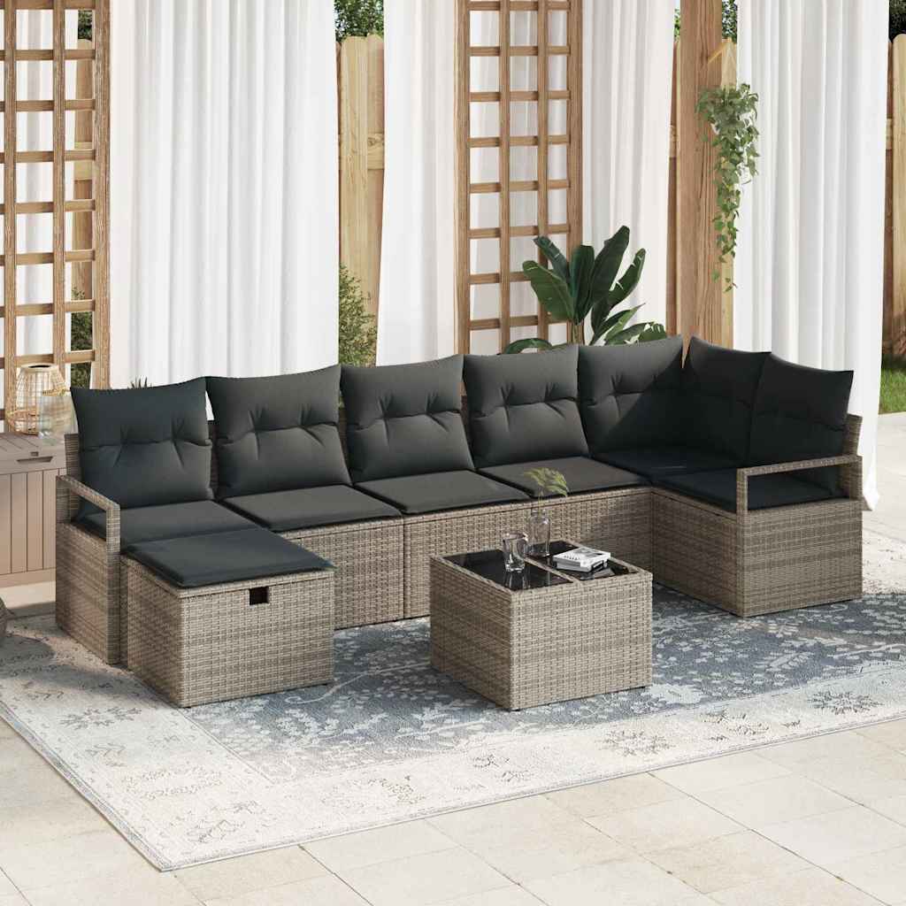 Ensemble de Canapés avec coussin 4 pcs polyrotin - XIOS