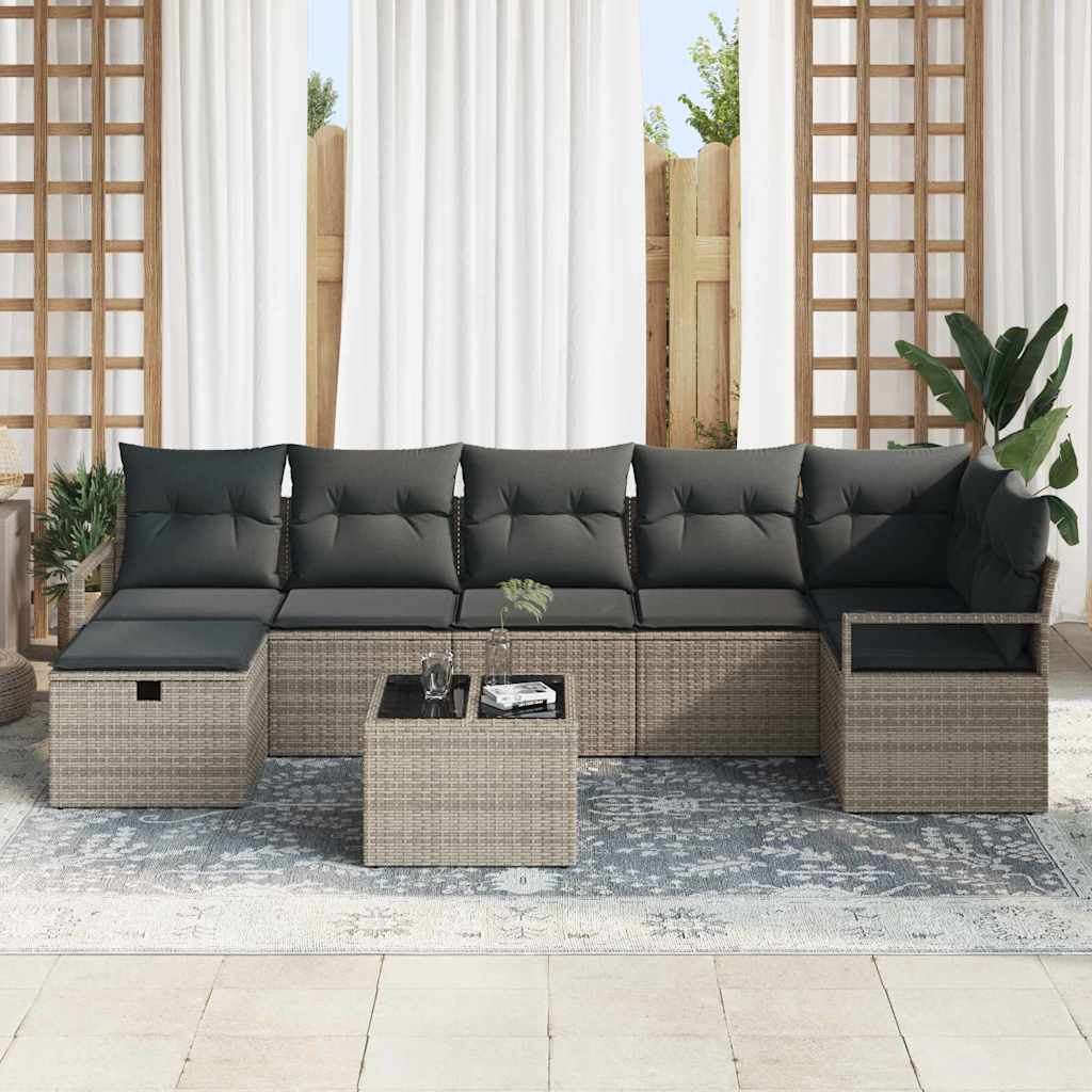 Ensemble de Canapés avec coussin 4 pcs polyrotin - XIOS