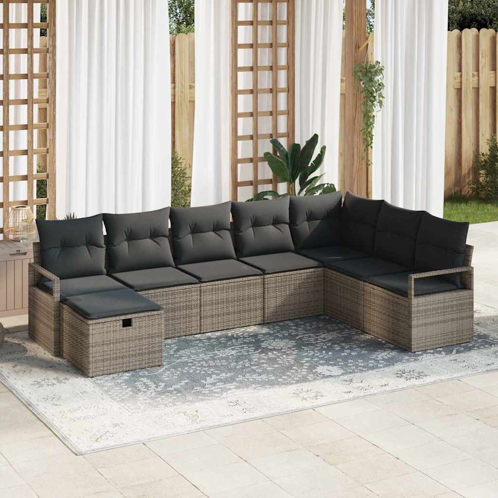 Ensemble de Canapés avec coussin 5 pcs polyrotin - XIOS