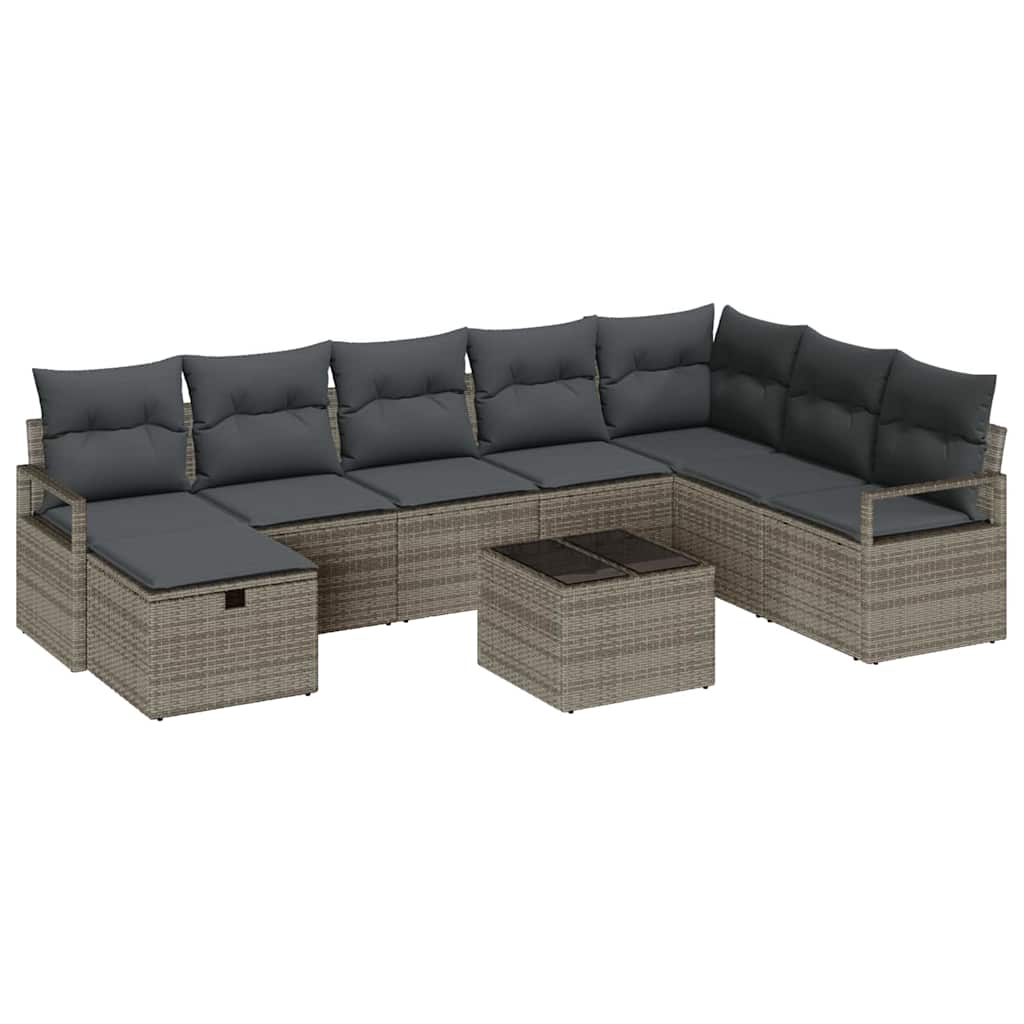 Ensemble de Canapés avec coussin 6 pcs polyrotin - XIOS