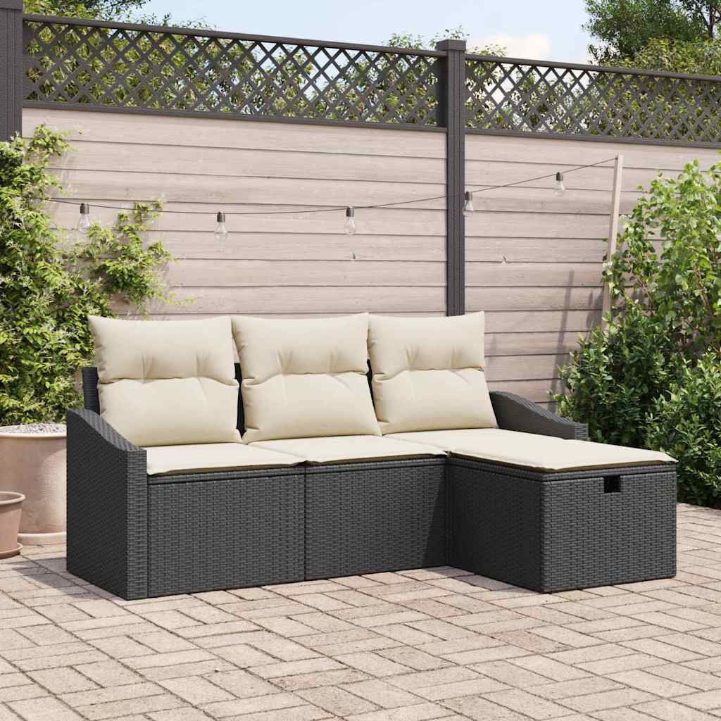 Ensemble de Canapés avec coussin 4 pcs polyrotin - XIOS